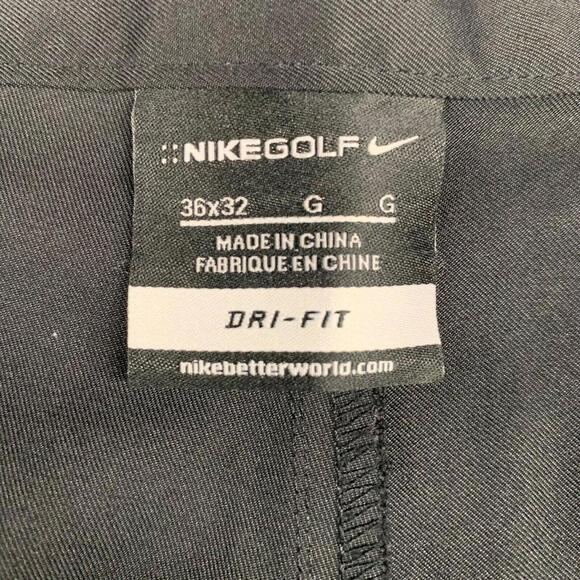 Nike Golf Mens Size 36x32 Dri Fit Performance Flex Black Chino Pants READ - Picture 8 of 8